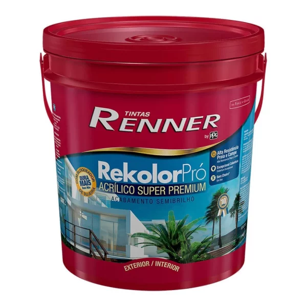 Tintas Renner - A Rekolor Gold Super Resistência possui