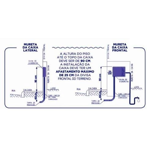 Caixa para Hidrômetro N° 5 Corsan NTS 225 TAF - Tecnolar